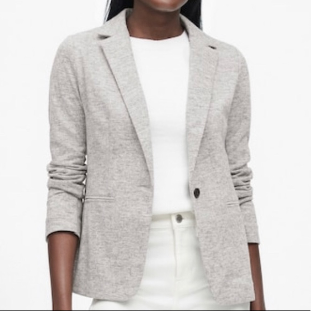 NWOT Zara Basic GREY Jersey Blazer M